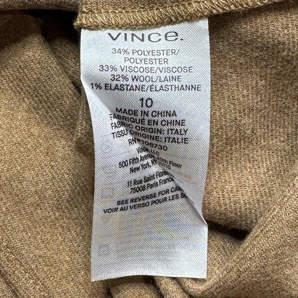 Vince Brushed Flannel Side Slit Slip Skirt in Tan size 10 - Picture 7 of 13